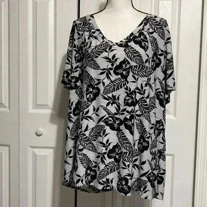 White stage black & gray top shirt blouse